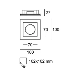 empotrable escayola cuadrado